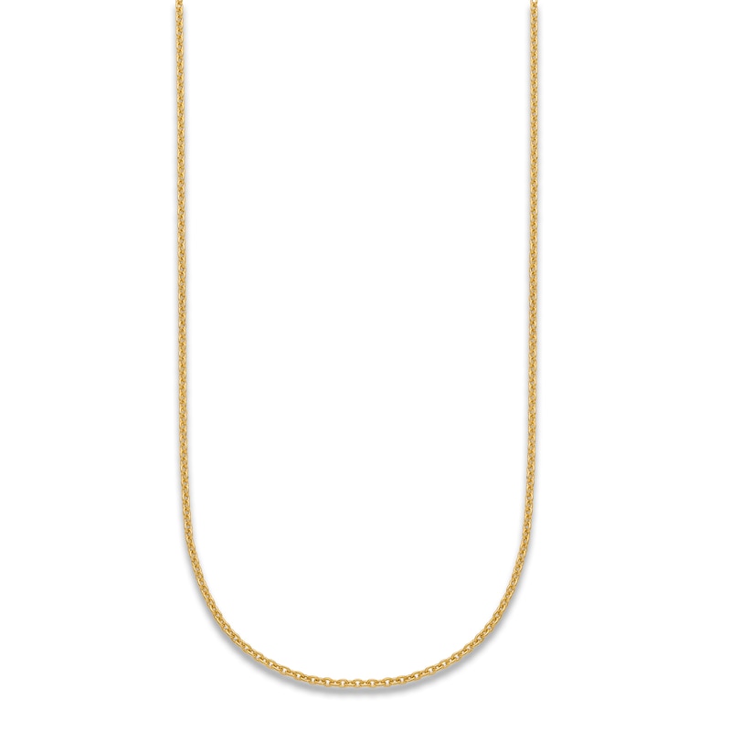 Main Image 3 of High-Polish Cable Chain Necklace 24K Yellow Gold 20" 1.3mm