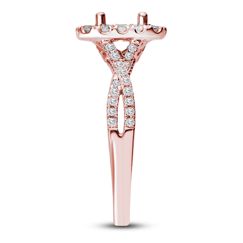 Main Image 3 of Diamond Engagement Ring Setting 1/2 ct tw Round 14K Rose Gold