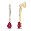 Thumbnail Image 0 of Pear-Shaped Natural Ruby Earrings 1/8 ct tw 14K Yellow Gold