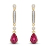 Thumbnail Image 2 of Pear-Shaped Natural Ruby Earrings 1/8 ct tw 14K Yellow Gold
