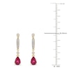 Thumbnail Image 3 of Pear-Shaped Natural Ruby Earrings 1/8 ct tw 14K Yellow Gold