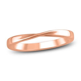 High-Polish Twisted Wedding Band 14K Rose Gold 2.50mm