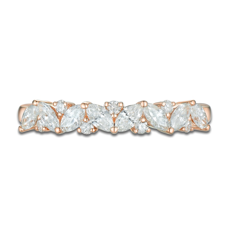 Main Image 3 of Marquise & Round-Cut Diamond Anniversary Band 5/8 ct tw 14K Rose Gold