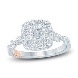 Pnina Tornai Cushion & Round-Cut Diamond Engagement Ring 1-1/8 ct tw Platinum