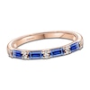 Thumbnail Image 1 of Kirk Kara Natural Blue Sapphire & Diamond Wedding Band 1/20 ct tw 18K Rose Gold