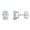 Thumbnail Image 1 of Oval-Cut Lab-Grown Diamond Solitaire Stud Earrings 1-1/2 ct tw 14K White Gold (F/SI2)