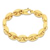 Thumbnail Image 1 of Italia D'Oro Solid Puffed Mariner Chain Bracelet 14K Yellow Gold 7.75"