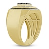 Thumbnail Image 2 of Men's Black & White Multi-Diamond Center Ring 1 ct tw 10K Yellow Gold
