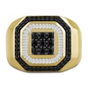 Thumbnail Image 3 of Men's Black & White Multi-Diamond Center Ring 1 ct tw 10K Yellow Gold