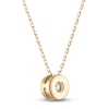Thumbnail Image 3 of Certified Diamond Bezel-Set Solitaire Necklace 1/2 ct tw 14K Yellow Gold 18" (I1/I)
