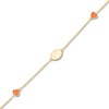 Thumbnail Image 2 of Engravable Enamel Heart Bracelet 14K Yellow Gold 6"