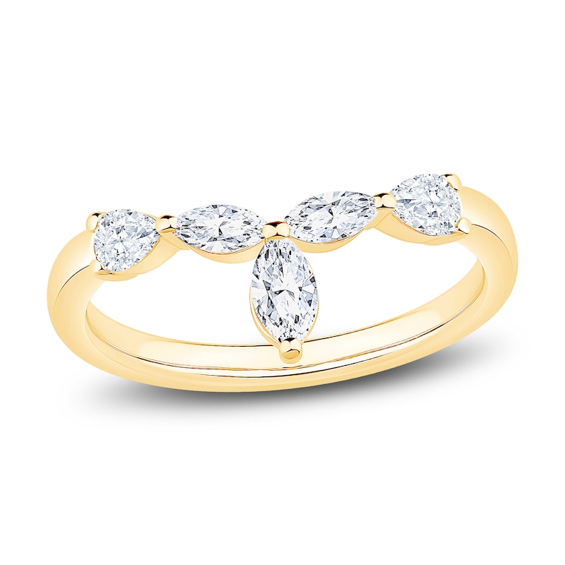 Main Image 1 of Marquise Diamond Contour Ring 1/2 ct tw 14K Yellow Gold