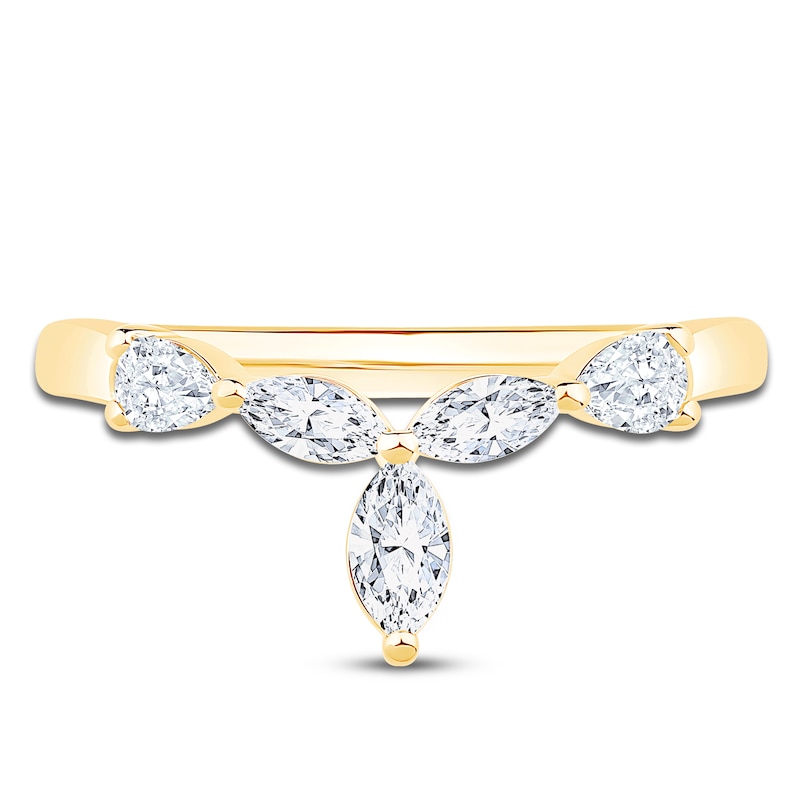 Main Image 3 of Marquise Diamond Contour Ring 1/2 ct tw 14K Yellow Gold