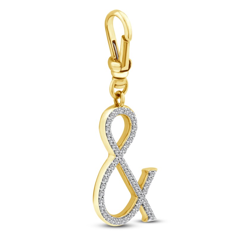 Main Image 2 of Charm'd by Lulu Frost Diamond Ampersand Charm 1/5 ct tw 10K Yellow Gold