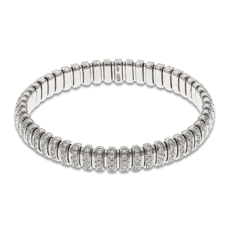 Main Image 1 of ZYDO Diamond Stretch Bracelet 4 ct tw 18K White Gold 6.5"