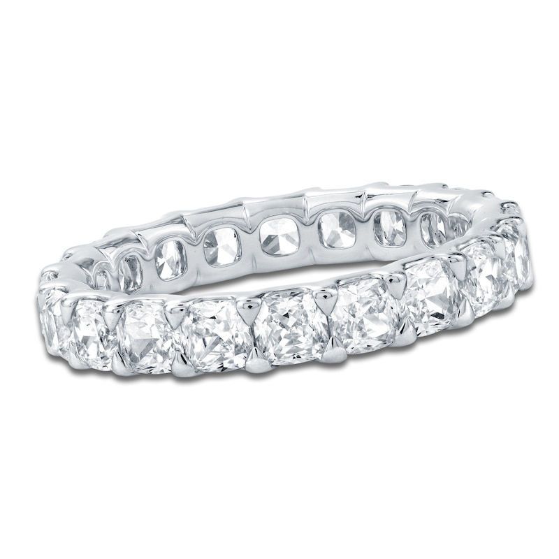 Main Image 1 of Certified Cushion-Cut Diamond Eternity Band 3-1/4 - 4 ct tw 14K White Gold