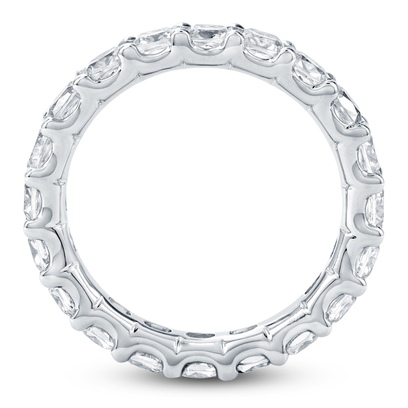 Main Image 2 of Certified Cushion-Cut Diamond Eternity Band 3-1/4 - 4 ct tw 14K White Gold