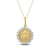 Thumbnail Image 1 of Diamond Angel Number 999 Medallion Necklace 1/4 ct tw 10K Yellow Gold 18"