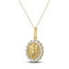 Thumbnail Image 2 of Diamond Angel Number 999 Medallion Necklace 1/4 ct tw 10K Yellow Gold 18"