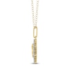 Thumbnail Image 3 of Diamond Angel Number 999 Medallion Necklace 1/4 ct tw 10K Yellow Gold 18"