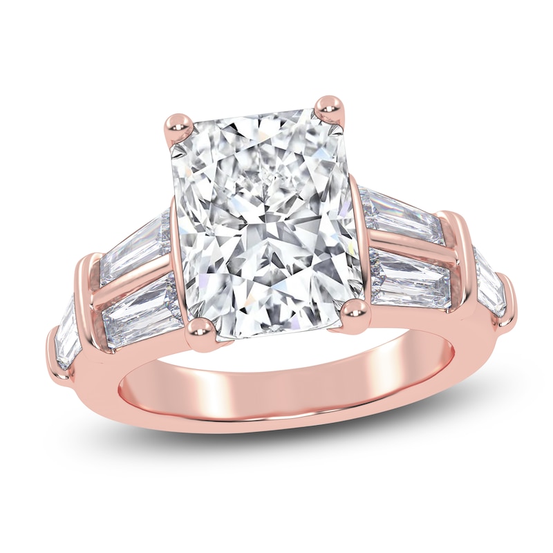 Main Image 1 of Radiant-Cut Created By Jared Studio Lab-Grown Diamond Engagement Ring 4-1/2 ct tw 14K Rose Gold