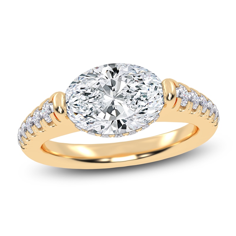 Main Image 1 of Oval-Cut Created By Jared Studio Lab-Grown Diamond Engagement Ring 2-1/3 ct tw 14K Yellow Gold