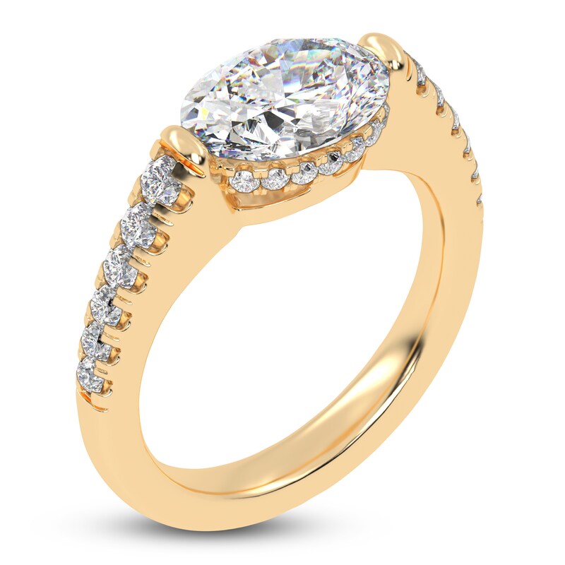 Main Image 2 of Oval-Cut Created By Jared Studio Lab-Grown Diamond Engagement Ring 2-1/3 ct tw 14K Yellow Gold