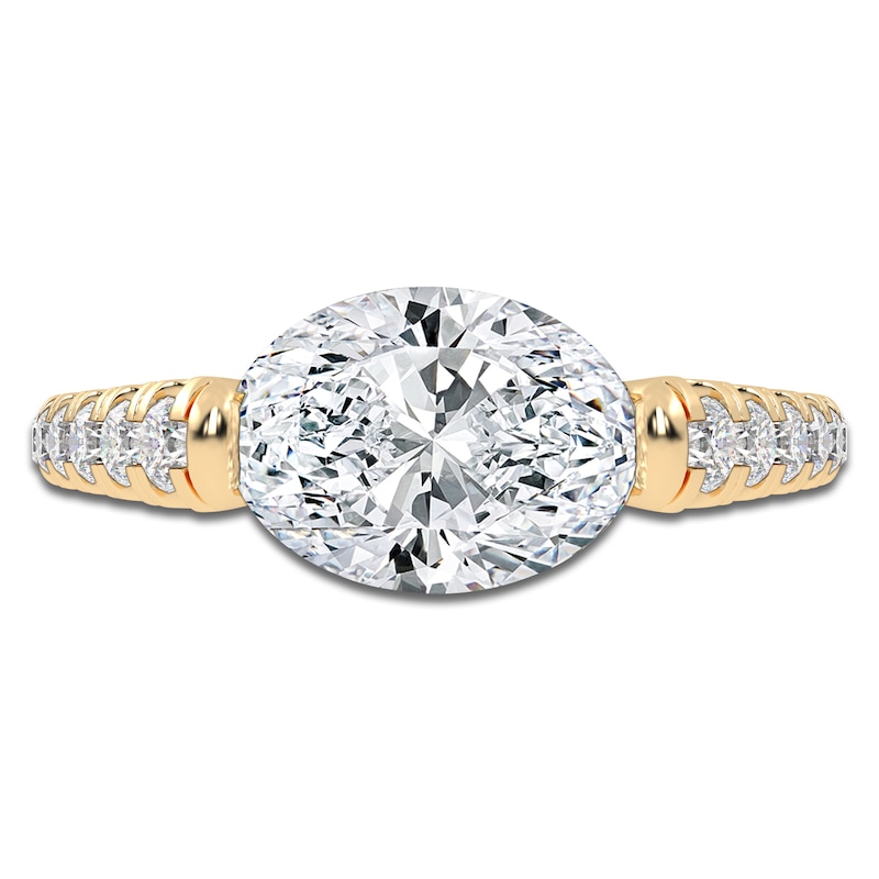 Main Image 3 of Oval-Cut Created By Jared Studio Lab-Grown Diamond Engagement Ring 2-1/3 ct tw 14K Yellow Gold