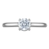 Thumbnail Image 3 of Round-Cut Lab-Grown Diamond Solitaire Plus Engagement Ring 7/8 ct tw Platinum (VS2/F)