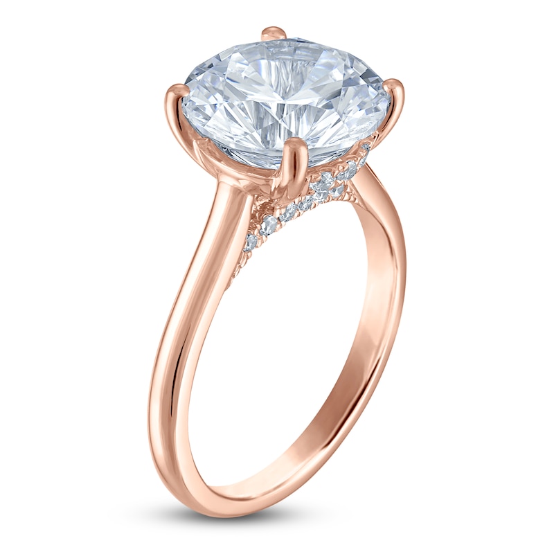 Main Image 2 of Round-Cut Lab-Grown Diamond Engagement Ring 5-1/6 ct tw 18K Rose Gold (VS2/F)