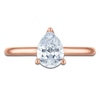 Thumbnail Image 3 of Pear-Shaped Lab-Grown Diamond Solitaire Plus Engagement Ring 7/8 ct tw 18K Rose Gold (VS2/F)