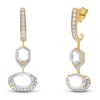 Thumbnail Image 2 of J'Lure Oval Portrait-Cut & Hexagon Portrait-Cut Lab-Grown Diamond Dangle Earrings 3-1/2 ct tw 14K Yellow Gold