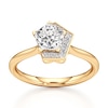 Thumbnail Image 1 of J'Lure Pentagon Brilliant-Cut Lab-Grown Diamond Half-Halo Engagement Ring 1 ct tw 18K Yellow Gold