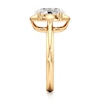 Thumbnail Image 3 of J'Lure Oval Step-Cut Lab-Grown Diamond Half-Halo Engagement Ring 2 ct tw 18K Yellow Gold