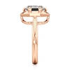 Thumbnail Image 3 of J'Lure Hexagon Step-Cut Lab-Grown Diamond Half-Halo Engagement Ring 3 ct tw 18K Rose Gold
