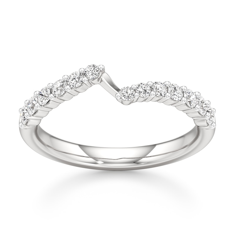 Main Image 1 of J'Lure Lab-Grown Diamond Contour Wedding Band 3/8 ct tw 18K White Gold