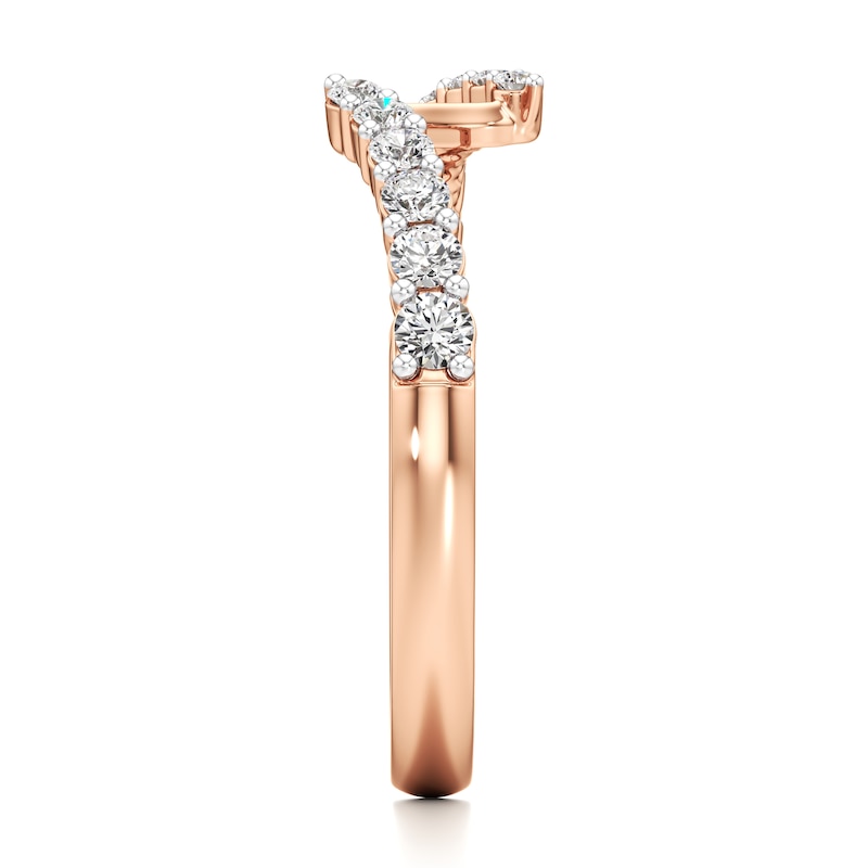 Main Image 3 of J'Lure Lab-Grown Diamond Contour Wedding Band 1/3 ct tw 18K Rose Gold
