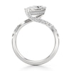 Thumbnail Image 2 of J'Lure Moval Old-Cut Lab-Grown Diamond Bypass Engagement Ring 2-1/2 ct tw 18K White Gold