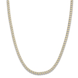 Shy Creation Diamond Pavé Stripe Necklace 1-1/3 ct tw 14K Yellow Gold 17" SC55025330RDZ17