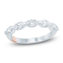 Pnina Tornai Oval-Cut Lab-Grown Diamond Five-Stone Anniversary Ring 1-1/2 ct tw 14K White Gold