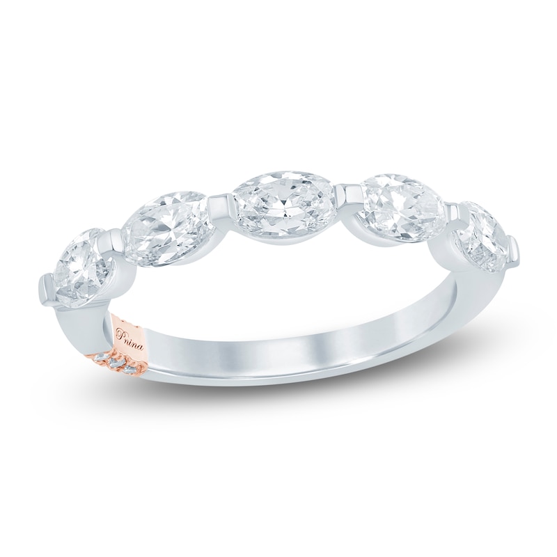 Main Image 1 of Pnina Tornai Oval-Cut Lab-Grown Diamond Five-Stone Anniversary Ring 1-1/2 ct tw 14K White Gold