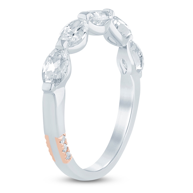 Main Image 2 of Pnina Tornai Oval-Cut Lab-Grown Diamond Five-Stone Anniversary Ring 1-1/2 ct tw 14K White Gold