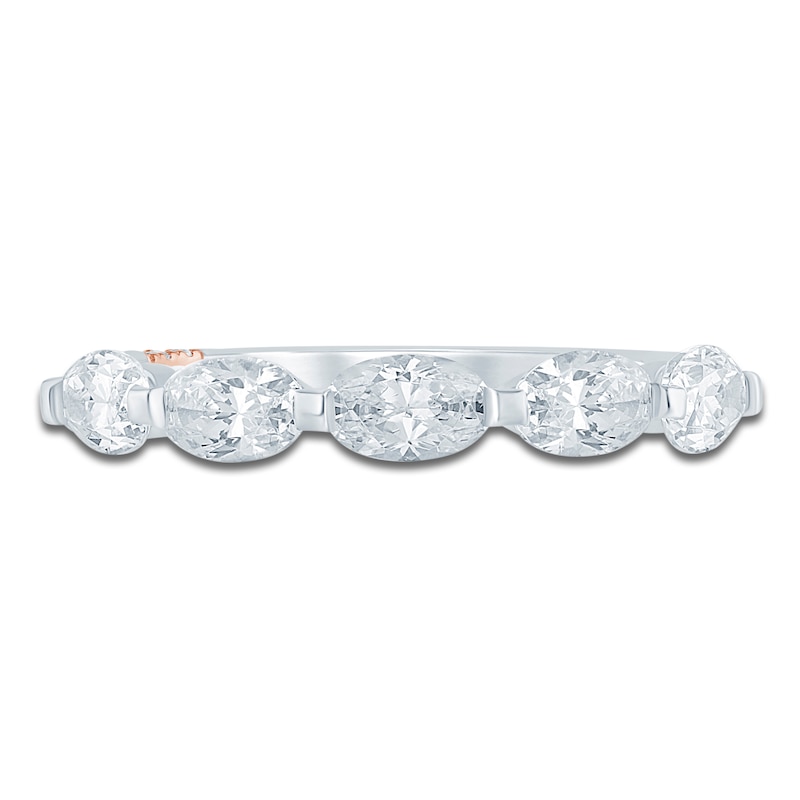 Main Image 3 of Pnina Tornai Oval-Cut Lab-Grown Diamond Five-Stone Anniversary Ring 1-1/2 ct tw 14K White Gold
