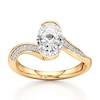 Thumbnail Image 1 of J'Lure Oval Step-Cut Lab-Grown Diamond Bypass Engagement Ring 2-1/5 ct tw 18K Yellow Gold