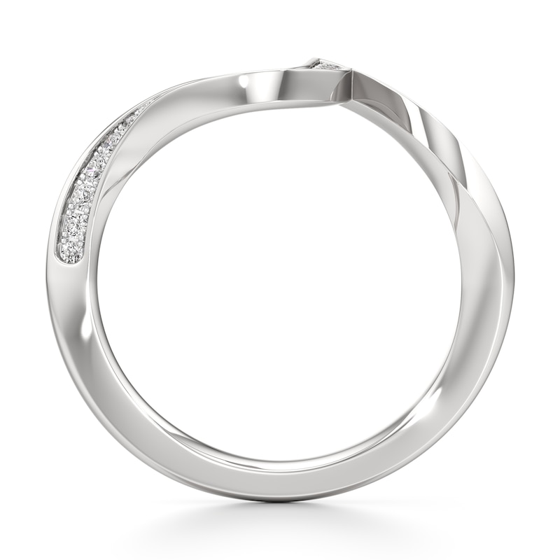 Main Image 2 of J'Lure Lab-Grown Diamond Contour Wedding Band 1/5 ct tw 18K White Gold