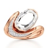 Thumbnail Image 1 of J'Lure Oval Portrait-Cut Lab-Grown Diamond Engagement Ring 3 ct tw 18K Rose Gold