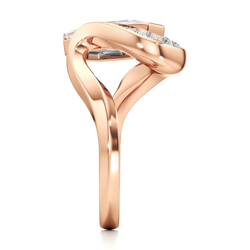 Main Image 3 of J'Lure Oval Portrait-Cut Lab-Grown Diamond Engagement Ring 3 ct tw 18K Rose Gold