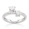 Thumbnail Image 1 of J'Lure Radiant Brilliant-Cut Two-Stone Lab-Grown Diamond Engagement Ring 1-7/8 ct tw 18K White Gold