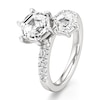 Thumbnail Image 4 of J'Lure Hexagon Step-Cut Two-Stone Lab-Grown Diamond Engagement Ring 3-3/8 ct tw 18K White Gold