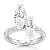 Thumbnail Image 1 of J'Lure Moval Old-Cut Two-Stone Lab-Grown Diamond Engagement Ring 3-3/8 ct tw 18K White Gold